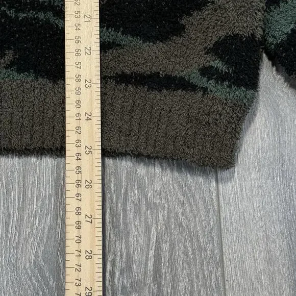 Barefoot Dreams Cozy Chic Seaside Crew Neck Pullover Camo Green Size Large NWOT - Picture 6 of 9